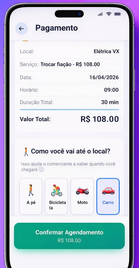 Pague com Pix ou cartão pelo app