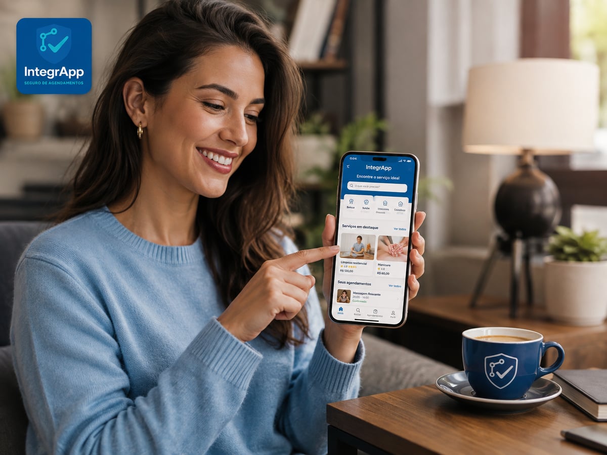 Cliente buscando um serviço perto de casa pelo app IntegrApp